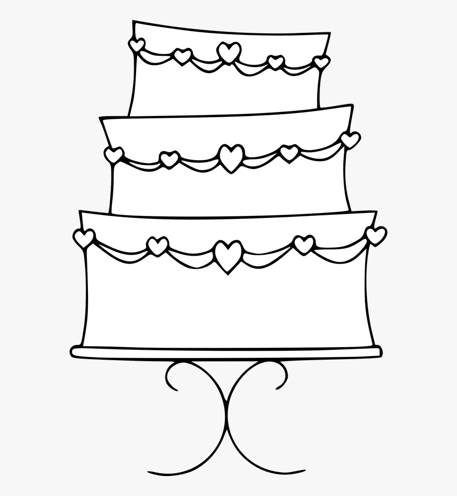 Cake Black And White Wedding Cake Clipart Black And