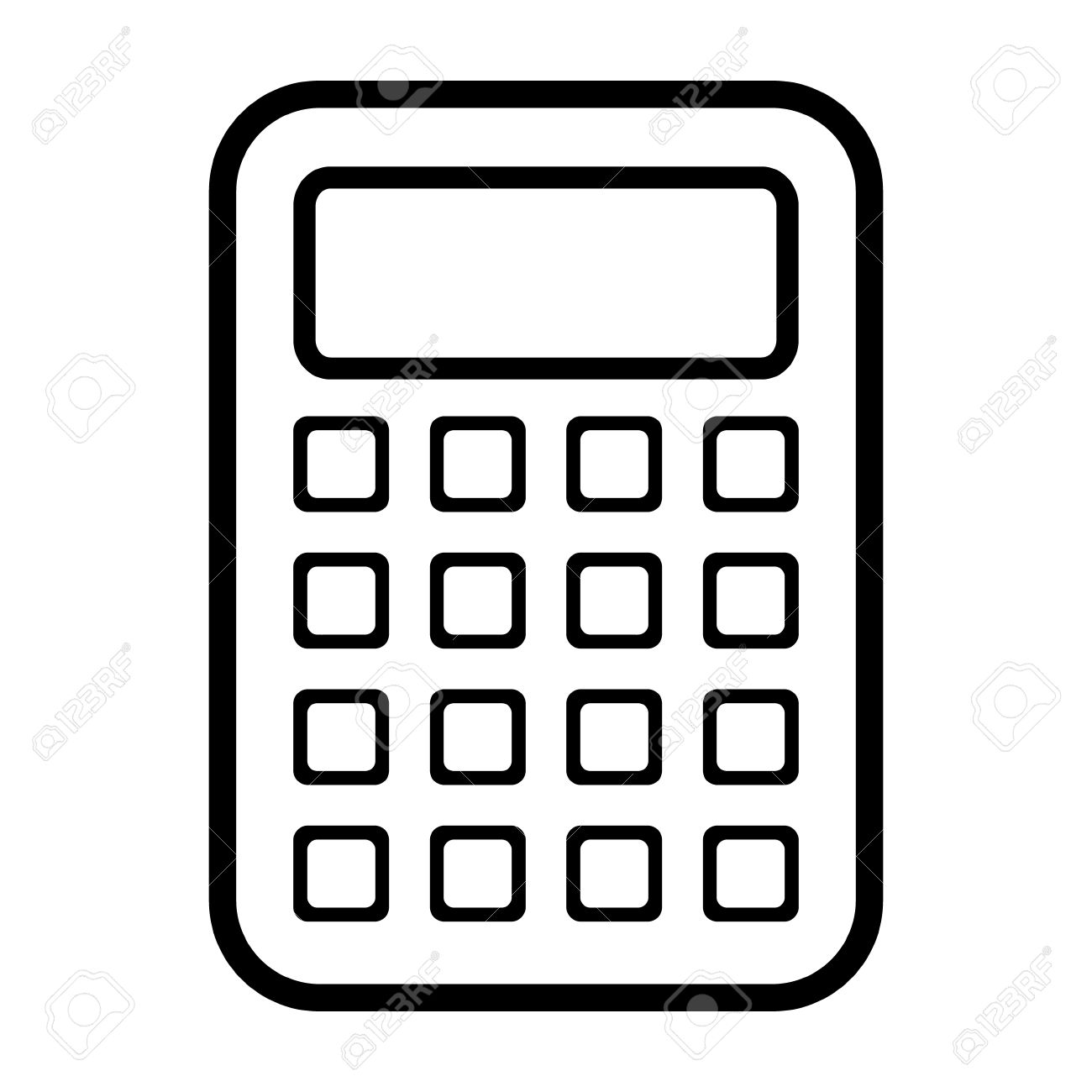 Calculator Icon Black And White