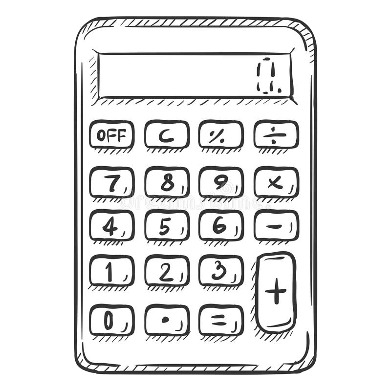 Calculator clipart black.
