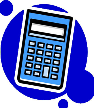 calculator clipart blue