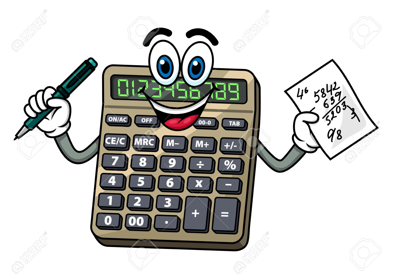 Calculator clipart cartoon.