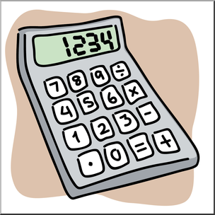 Calculator clipart amount.