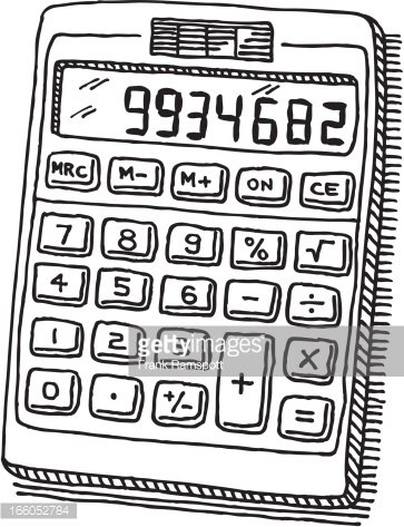 Solar Calculator Drawing Clipart Image