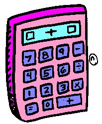 Calculator clipart pink.