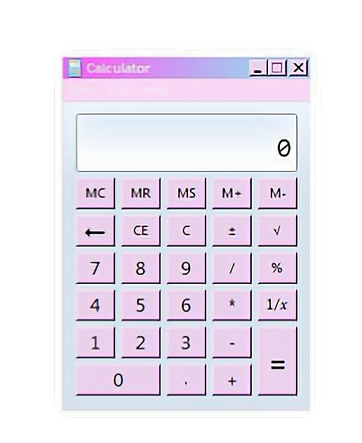 Pink clipart calculator.
