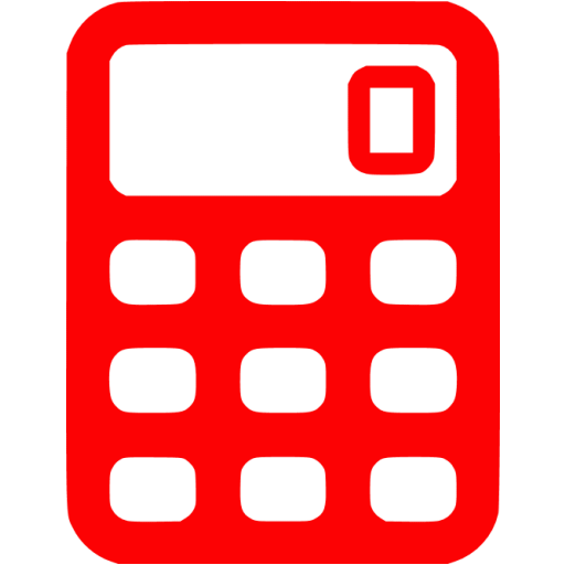 Calculator clipart red.
