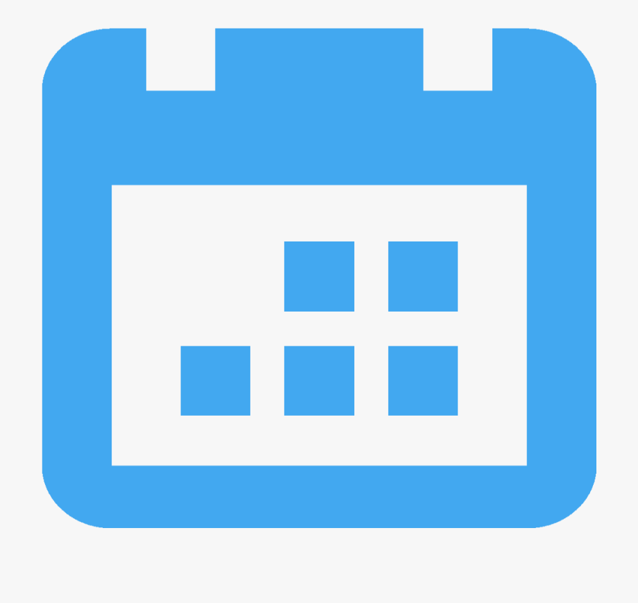 Blue calendar icon.