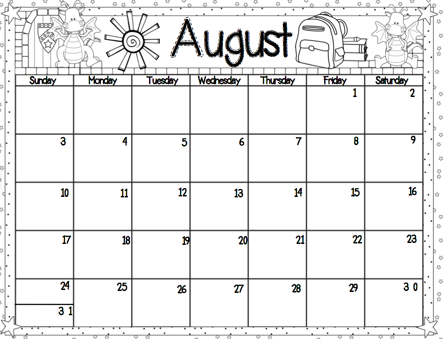Calendar clipart chart.