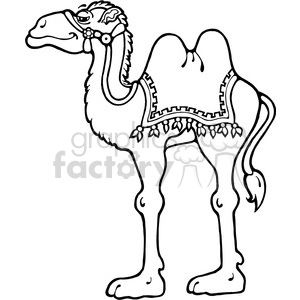 Camel standing clipart.