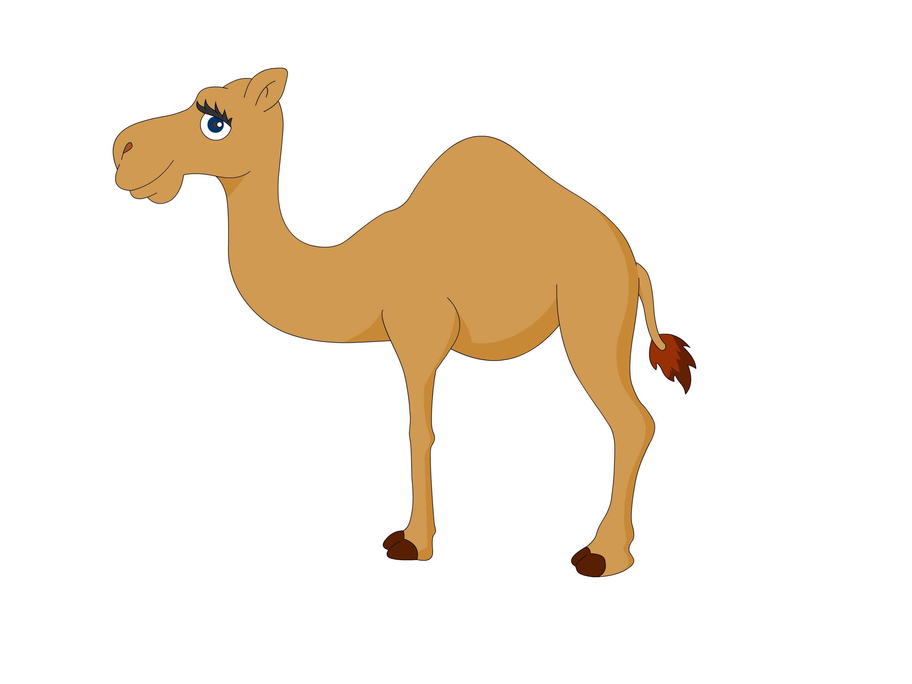 Moving camel clipart