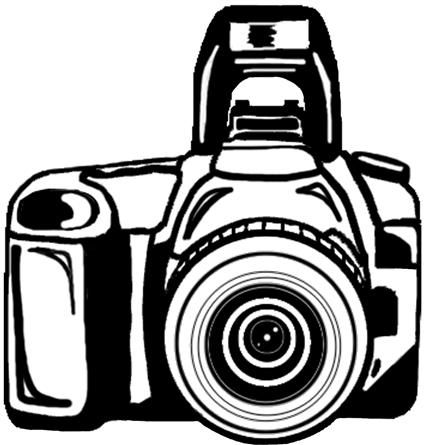 Camera clipart black and white free clipart