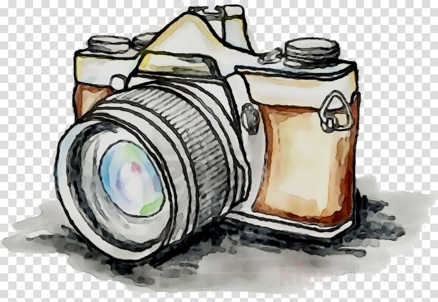 Camera sketch clipart.