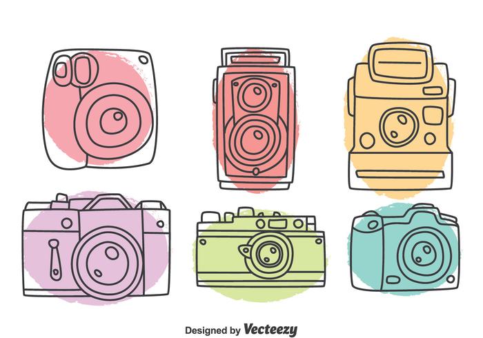 Hand Drawn Camera Collection Vector