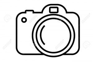 Simple camera clipart black and white