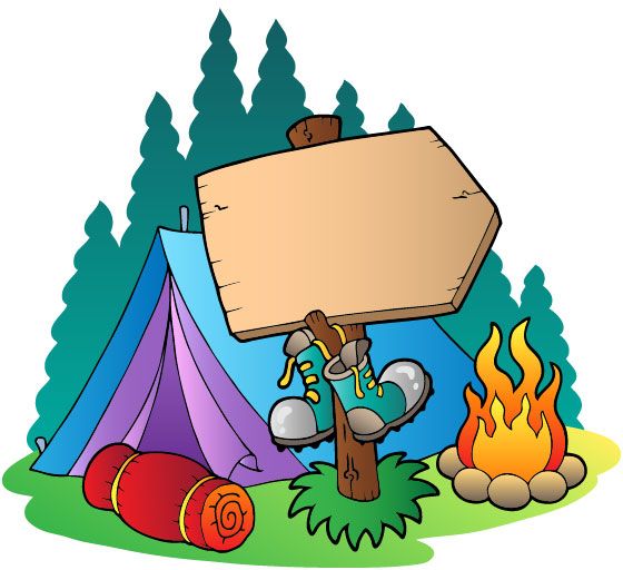 Family camping free clipart
