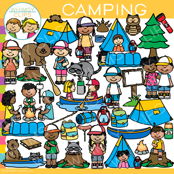 Kids Camping Clip Art
