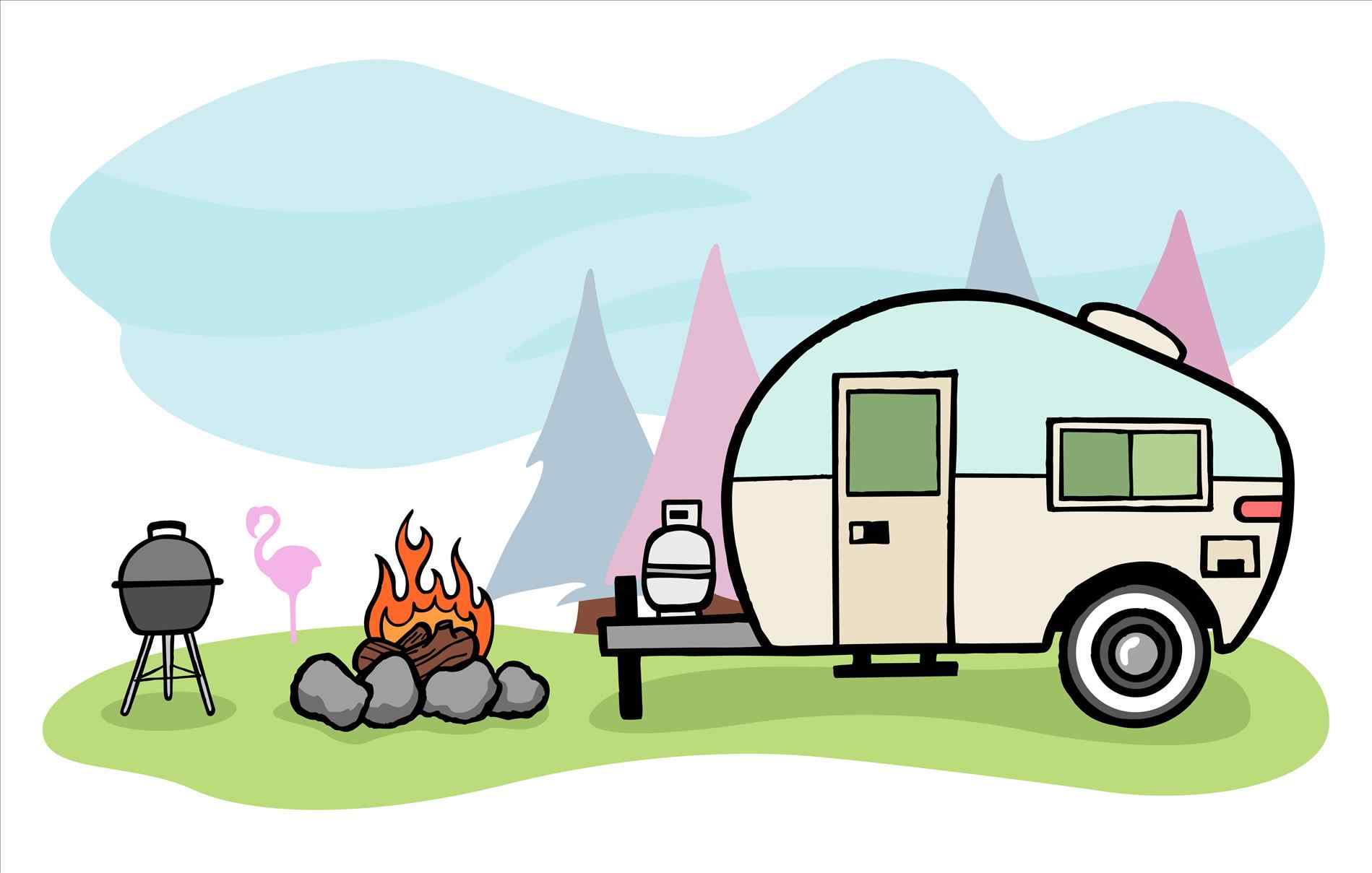 Rv Camping Clipart