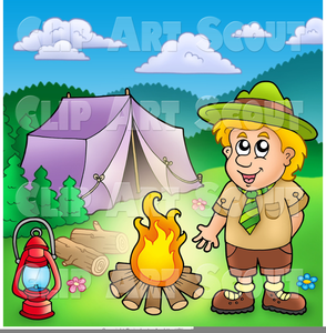 camping clipart scout