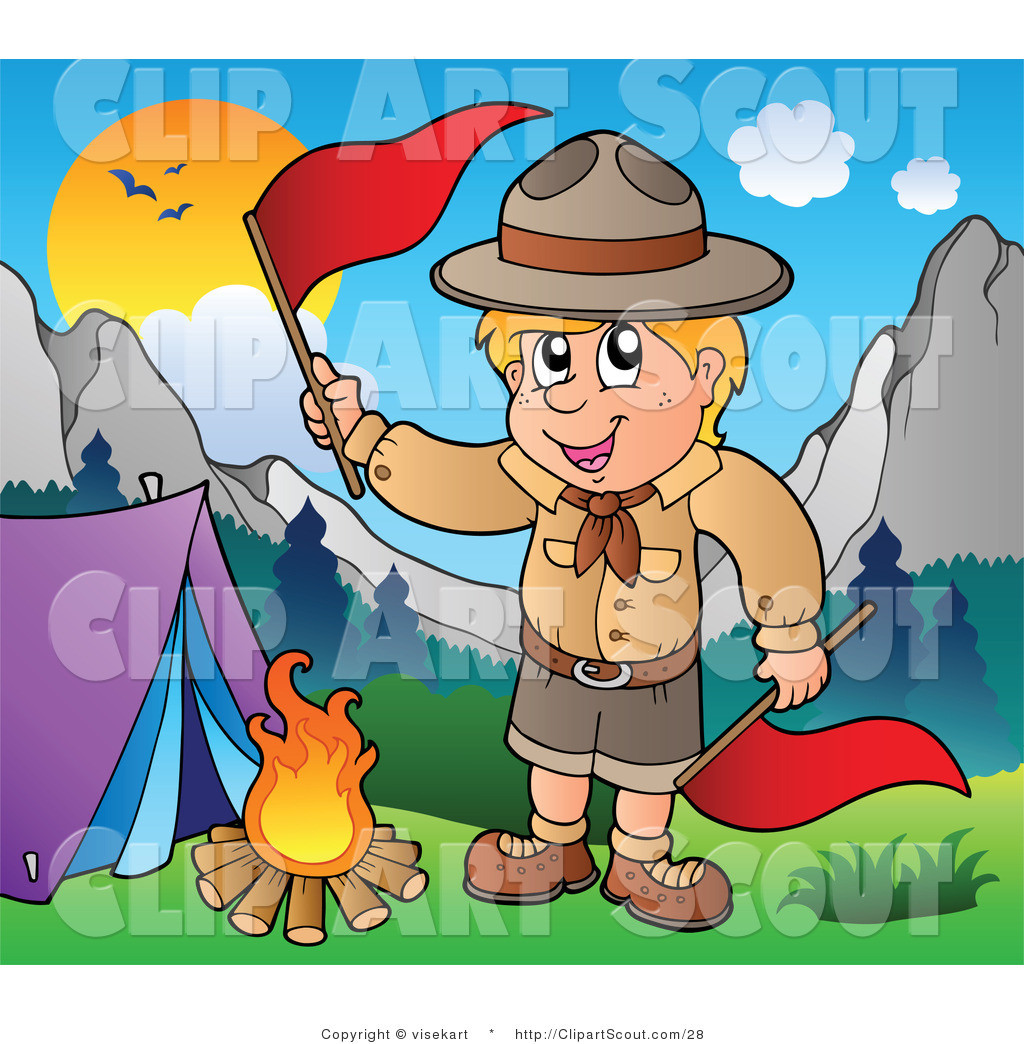 Boy scout camping clipart