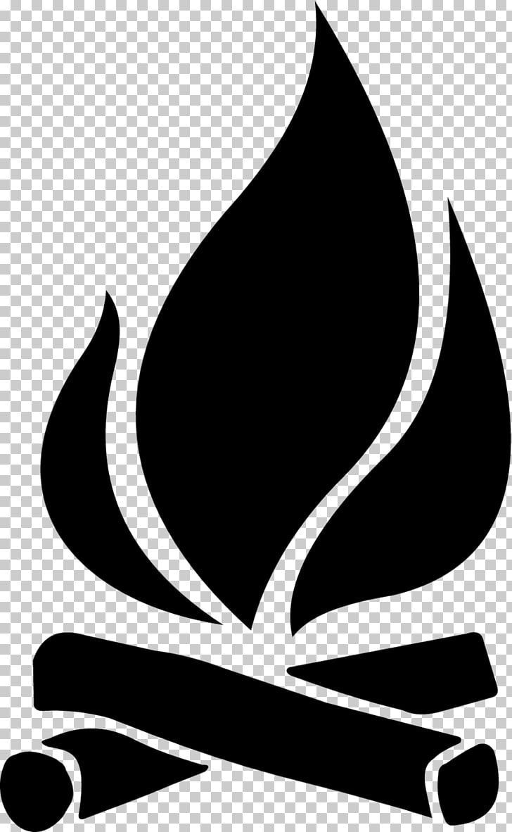 Campfire Silhouette , campfire, camping fire logo PNG