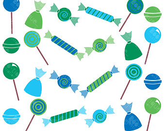 Blue candy clipart.