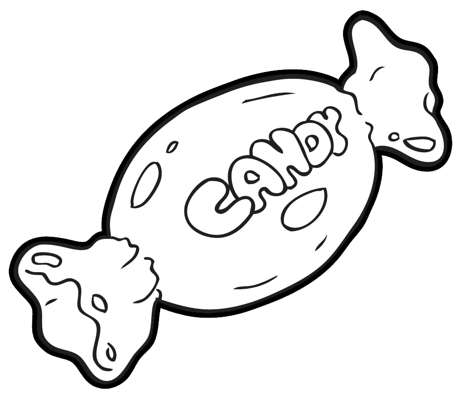 Candy black and white black and white candy clipart