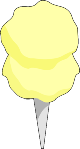 Yellow Cotton Candy Clip Art at Clker