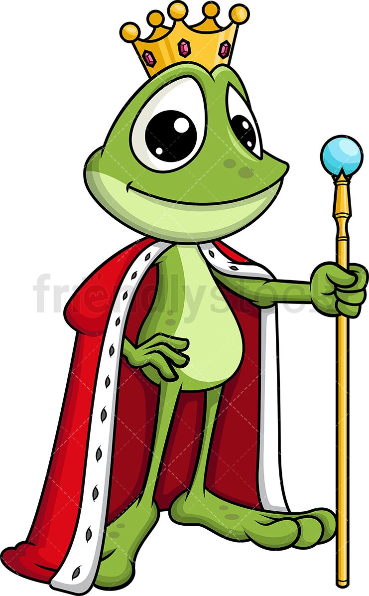 Frog king clipart.