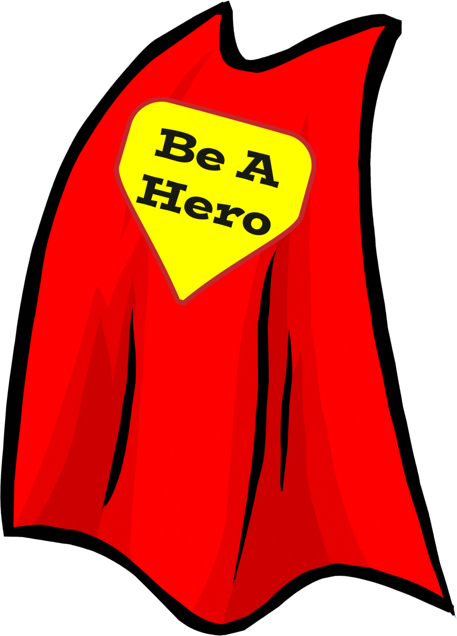 Superhero cape drawing.