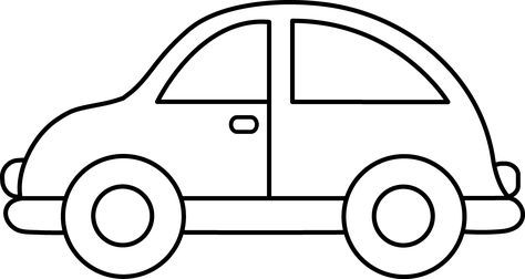 Toy Car Clip Art Black and White