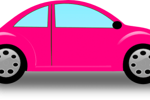 Pink car clipart.