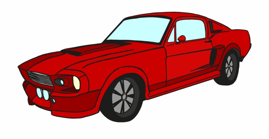 Vector Royalty Free Stock Classic Mustang Car Clipart