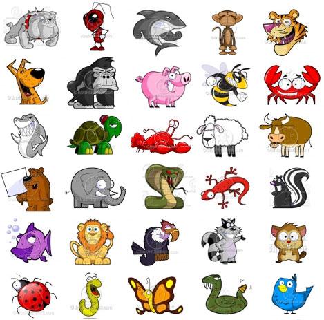 Cartoon Animals Clip Art Pack