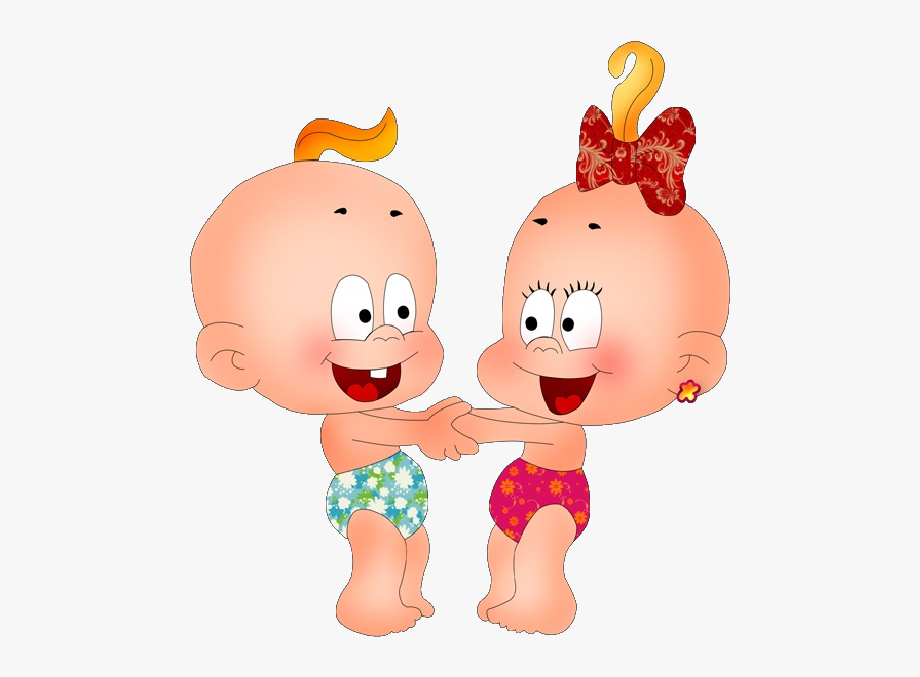 Funny Baby Boy And Girl Playing Clip Art Images