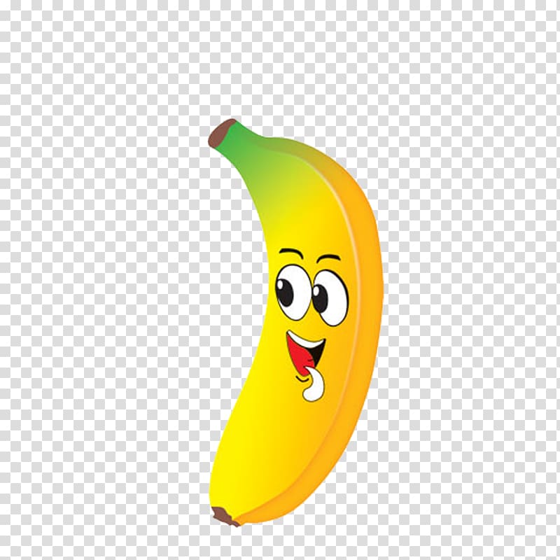 Banana Cartoon Fruit, banana transparent background PNG