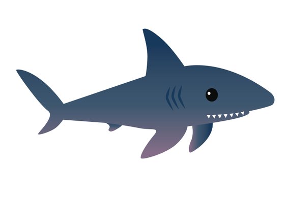 Shark cartoon vector.