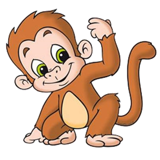 Animated monkey clipart.