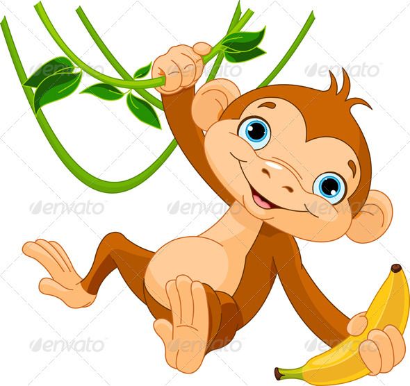 Cute Monkey Clip Art