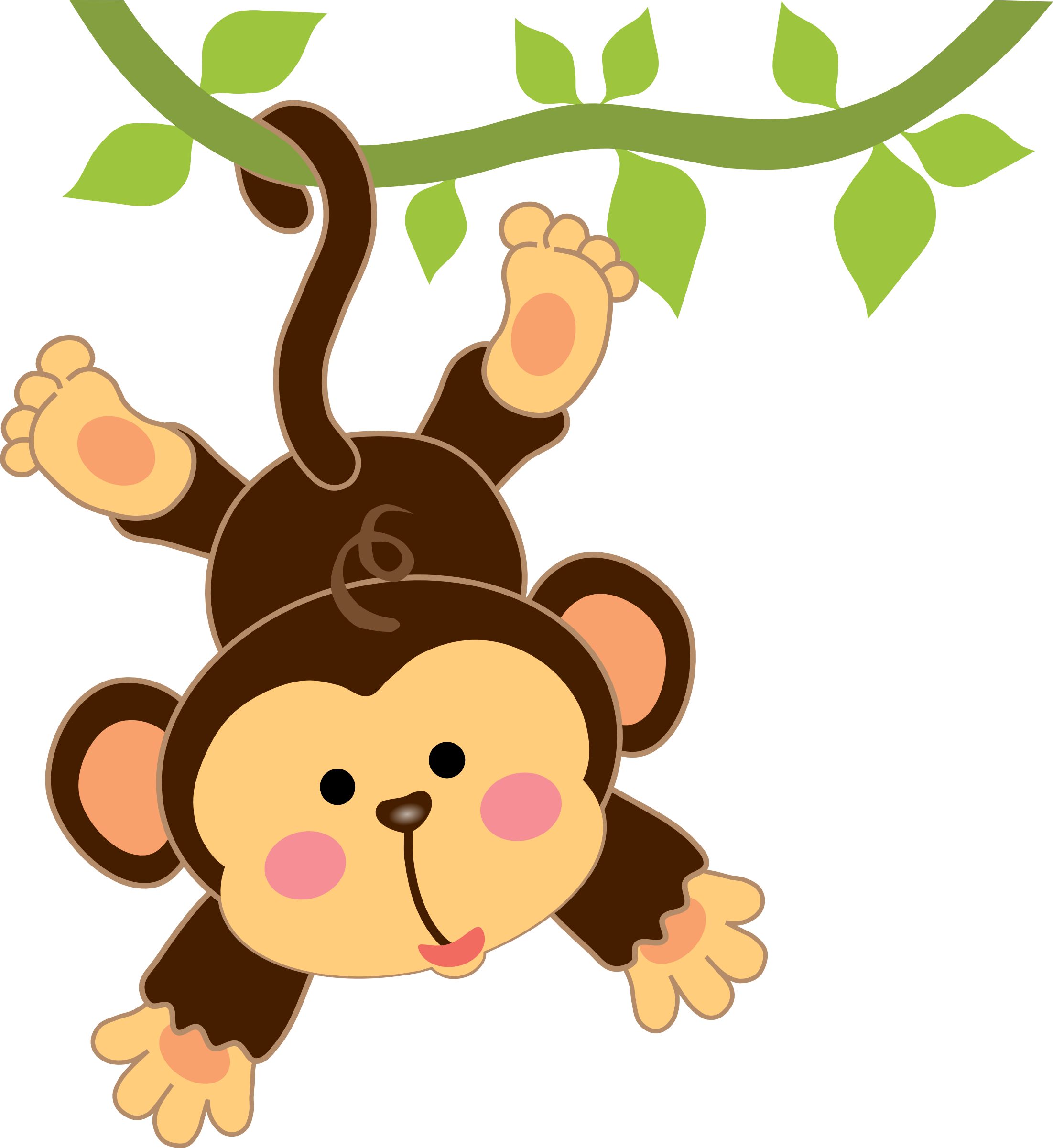 Infant cartoon monkey.