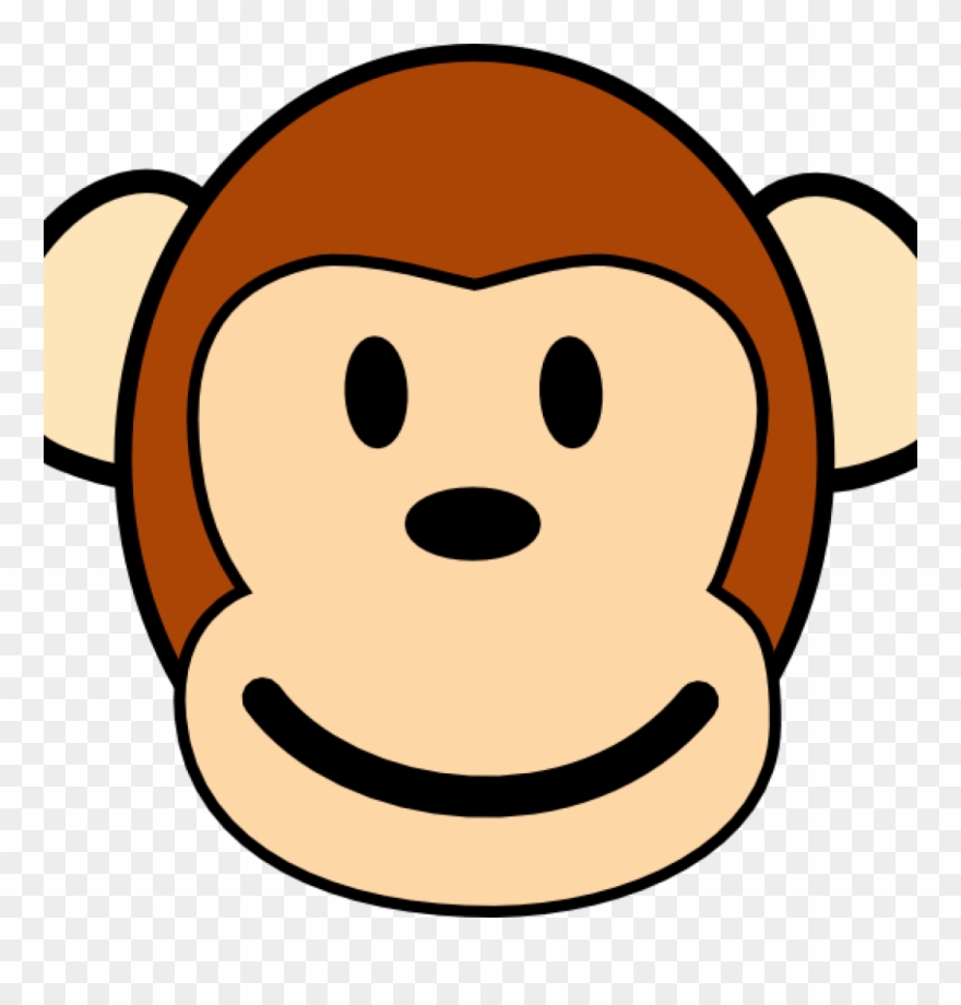 Monkey face drawing.