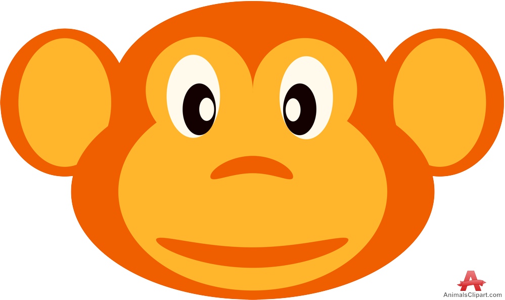 cartoon monkey clipart icon