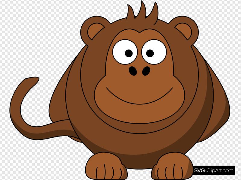 Huge Cartoon Monkey Clip art, Icon and SVG
