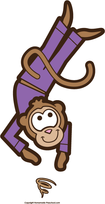 cartoon monkey clipart jumping