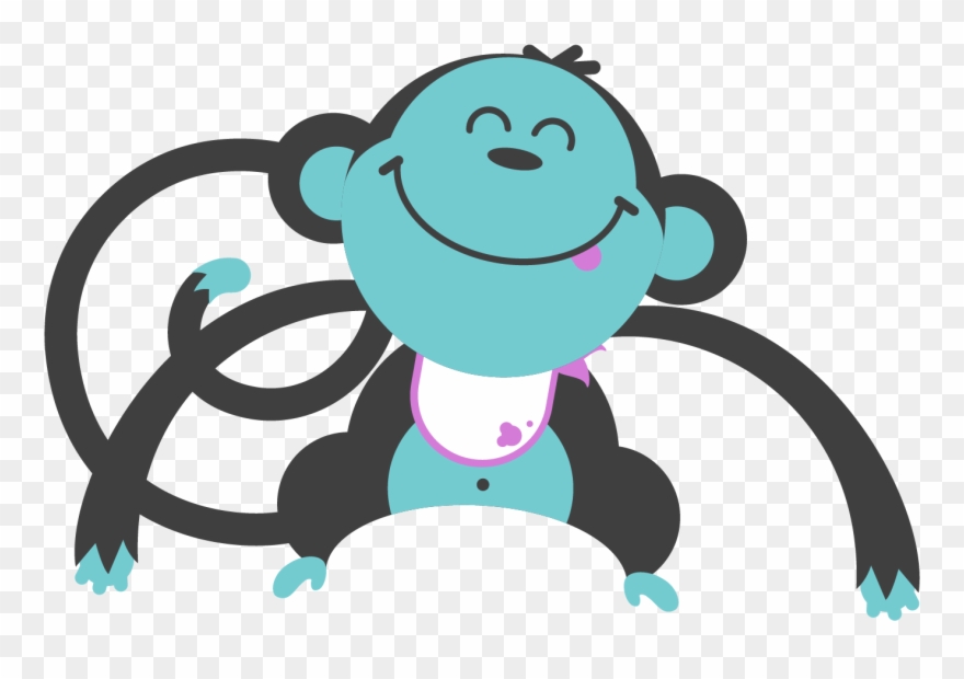 Hungry Little Monkey Clipart