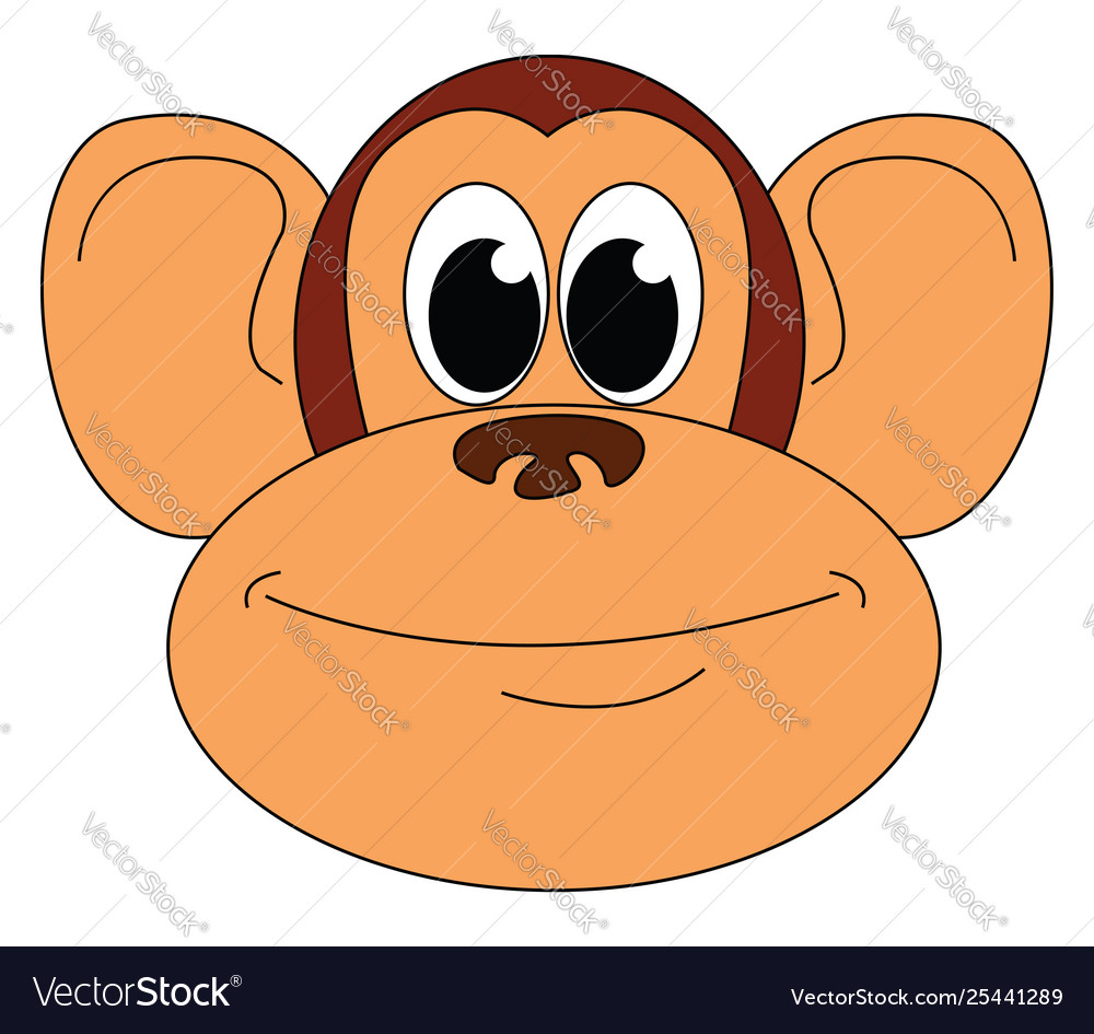 Clipart face a cartoon monkey or color