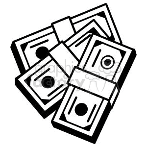 Stacks of cash clipart
