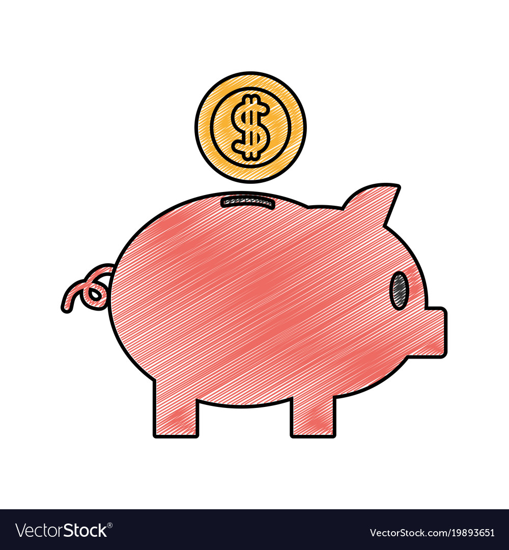 Grated piggy to save money and coins with peso
