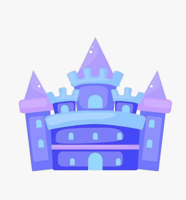 castle clipart blue