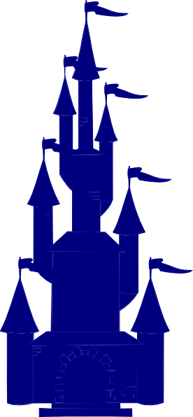 Navy Blue Castle PNG, SVG Clip art for Web