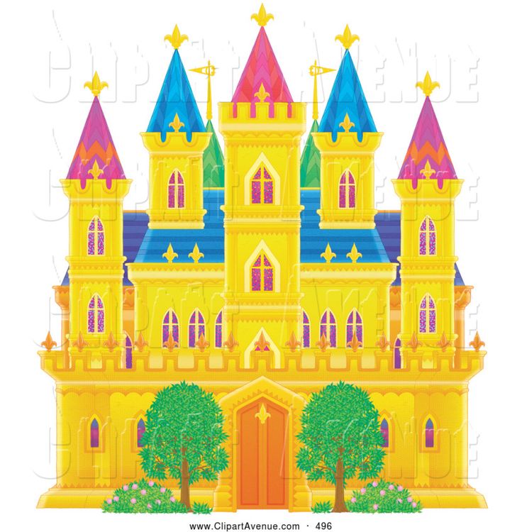 castle clipart colorful